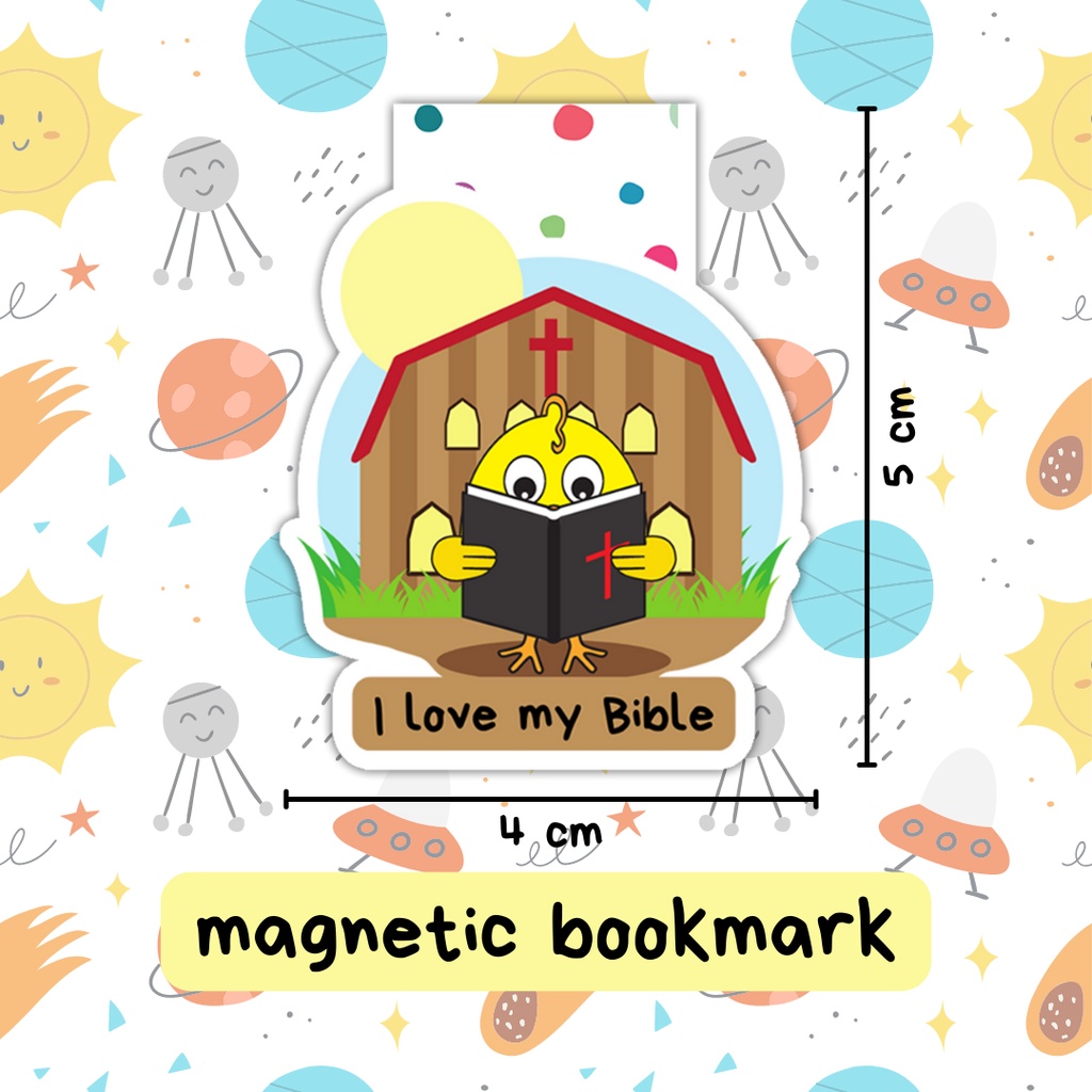 

Pembatas Buku Anak Magnet - I Love My Bible ♡ | Magnetic Bookmark Alkitab Anak Sekolah Minggu