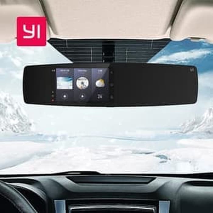 Xiaomi yi mirror dash camera с камерой заднего вида