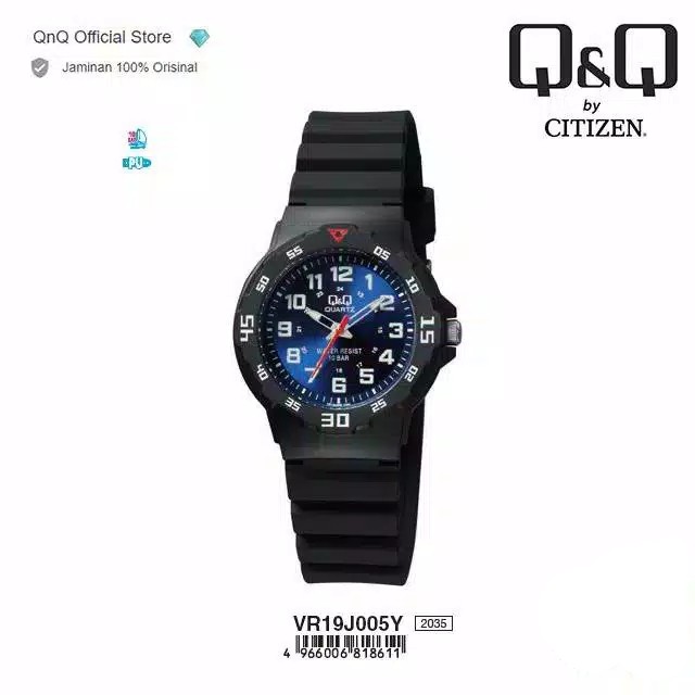 Murah Jam tangan Sport wanita &amp; anak Q&amp;Q VR19 VR19 VR19J Water Resist Original