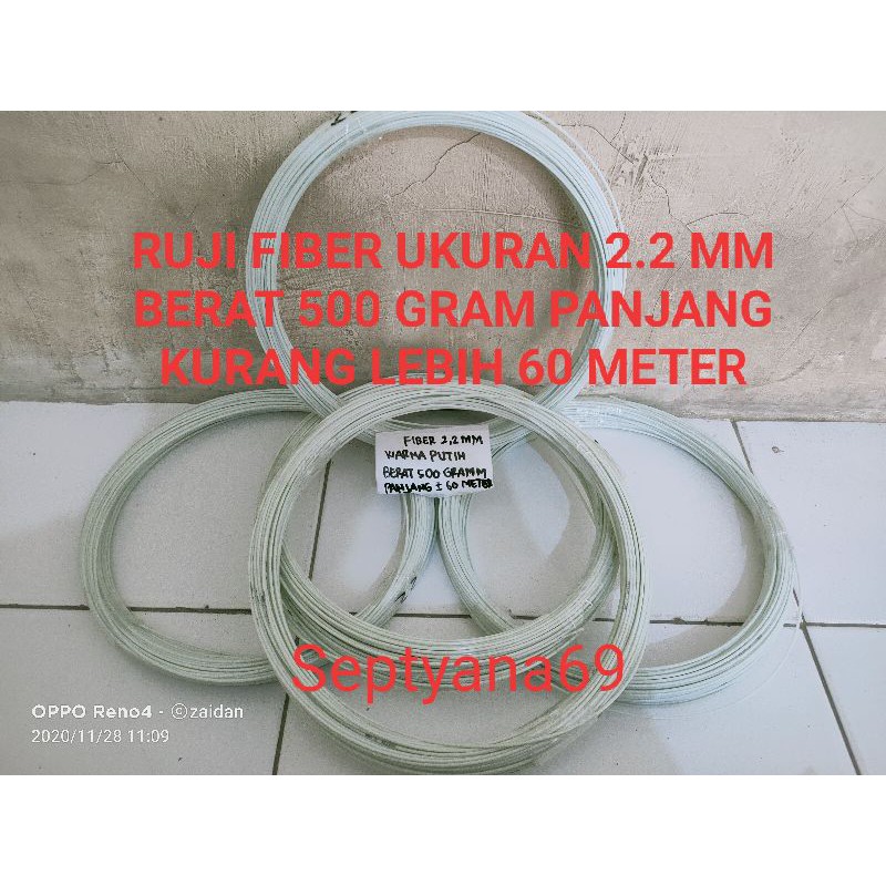 Ruji jeruji fiber putih 2.2 mm 500gram