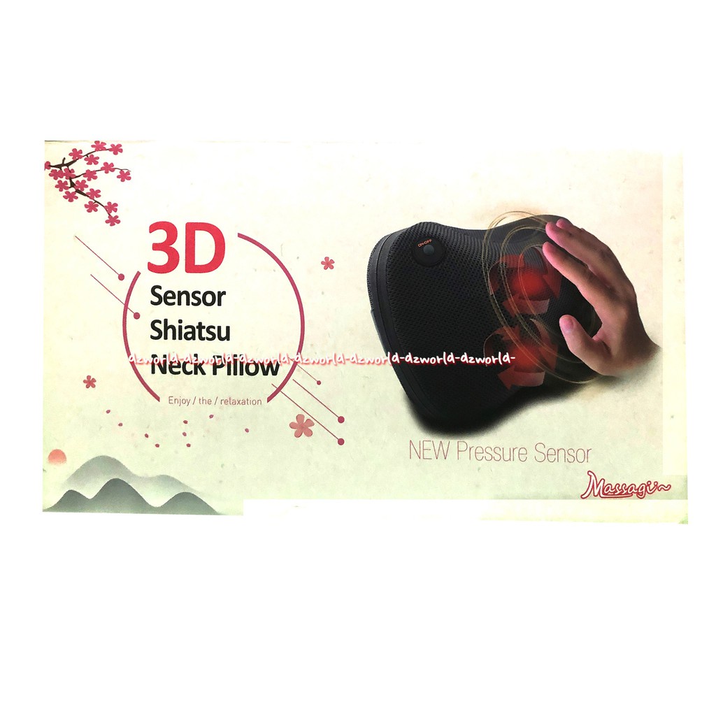 3D sensor Shiatsu Neck Pillow Mesin Alat Pijat Leher Jepang Massage