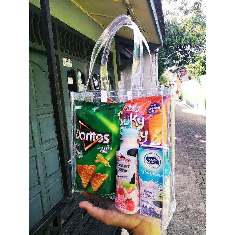 

Tas Mika Hampers P25xL10xT25 Goodie Bag Bening Transparan