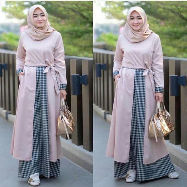 Muslim Baju Gamis Cewek Remaja Terbaru Kombinasi Warna Desain Kekinian Trendy Shopee Indonesia