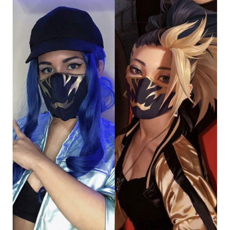 【QTakasi】Masker KDA all out akali ahri LOL motif sablon