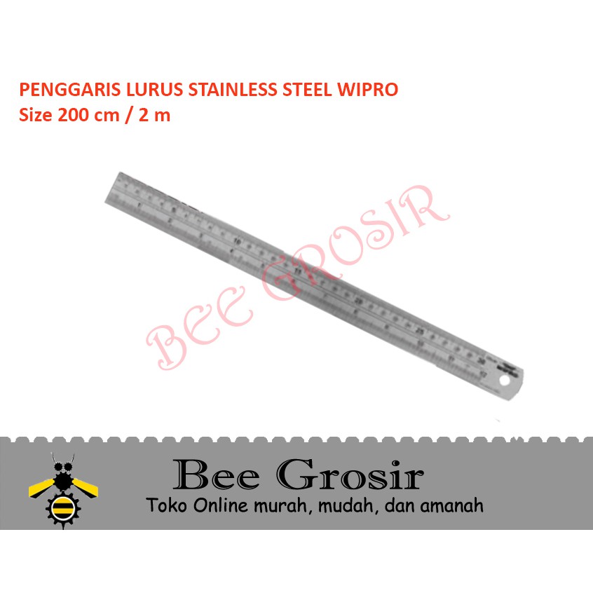 

Penggaris Lurus Stainless Steel Size 200cm / 2M WIPRO