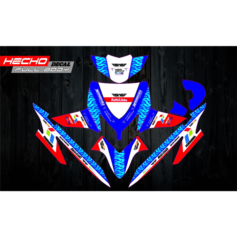 Decal Stiker vario 110 karbu Dekal Variasi Stiker Striping custom Fullbody pertamina mandalika