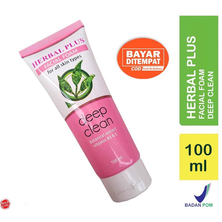 Herbal Plus Facial Foam | Sabun Muka 100 ml