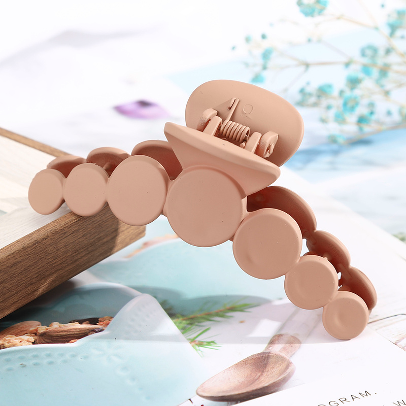 Fashion Ins Circle Claw Clips Simple Hair Clamps Solid Color Hair Clip Women Hair Accessories