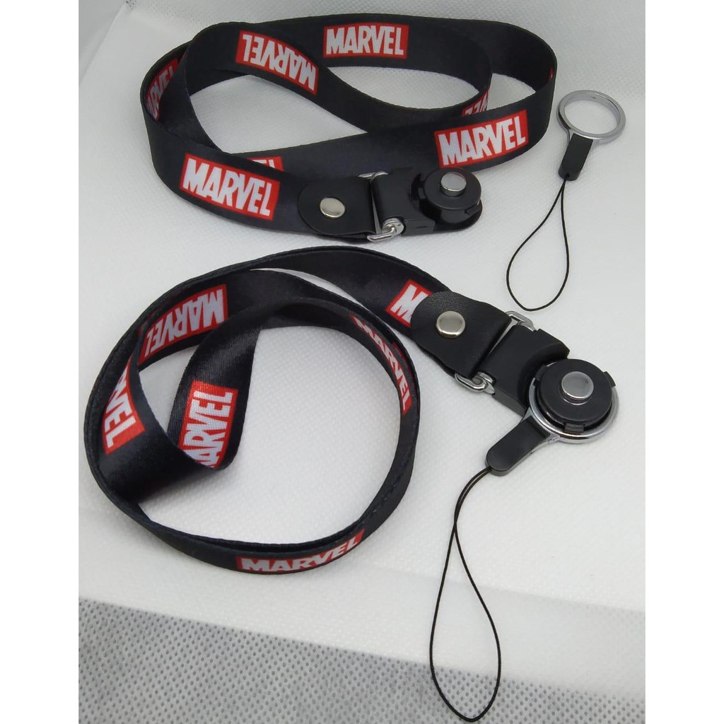 Tali Gantungan HandPhone Motif Marveel Hitam