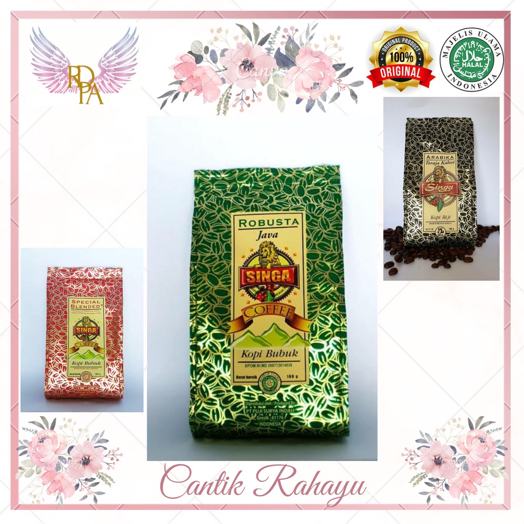 

Kopi Singa Robusta Java 180 gram. Kopi Singa Bubuk Hijau