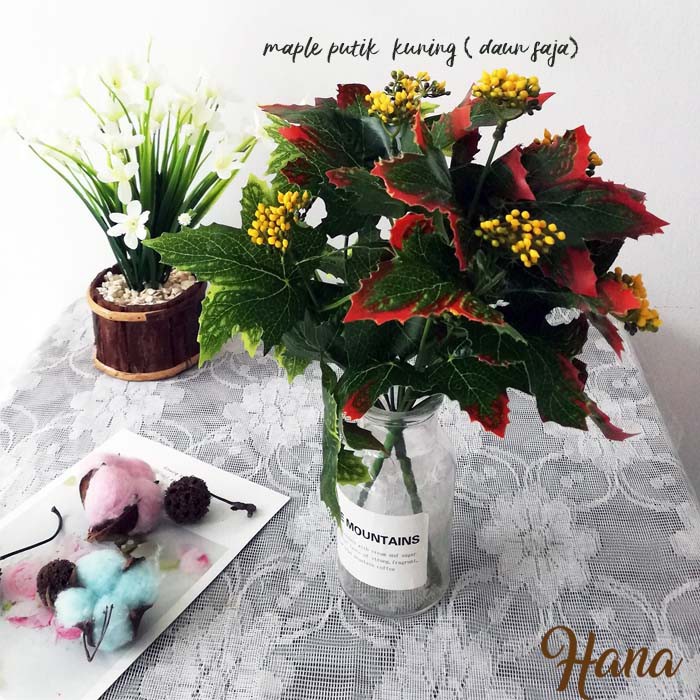 Daun tanaman maple plastik dekorasi rumah/maple artificial/maple palsu