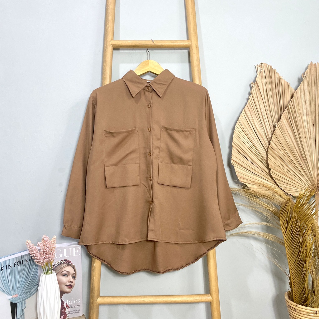 KEMEJA BLOUSE OVERSIZE ALEA KATUN SHAKILA DAILY OFFICE SHIRT PREMIUM B595