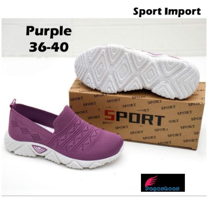 Sepatu Sport Wanita Import Rajut