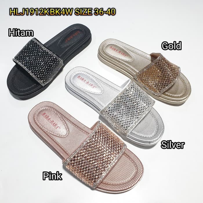 jelly sandal wanita slop bara bara karet import barabara cewek HLJ1912KBK4W