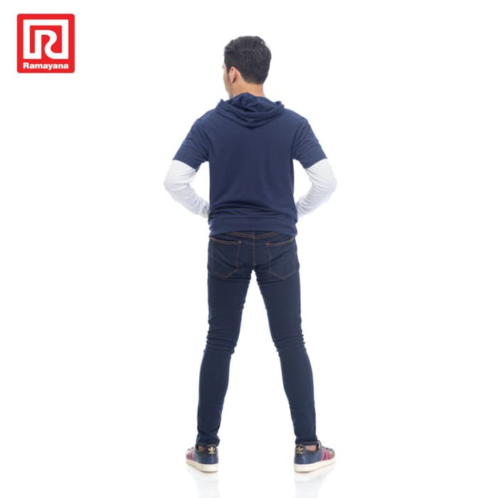 Ramayana - RAF - Tshirt Hoodie Lengan Panjang 122 M71 Biru - L