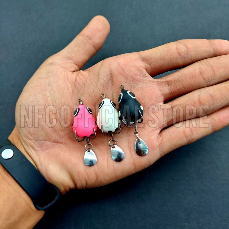 Soft frog mini 2,5 cm / 3 gram / BEST DESIGN ANTI MOCEL / Umpan casting gabus dan toman