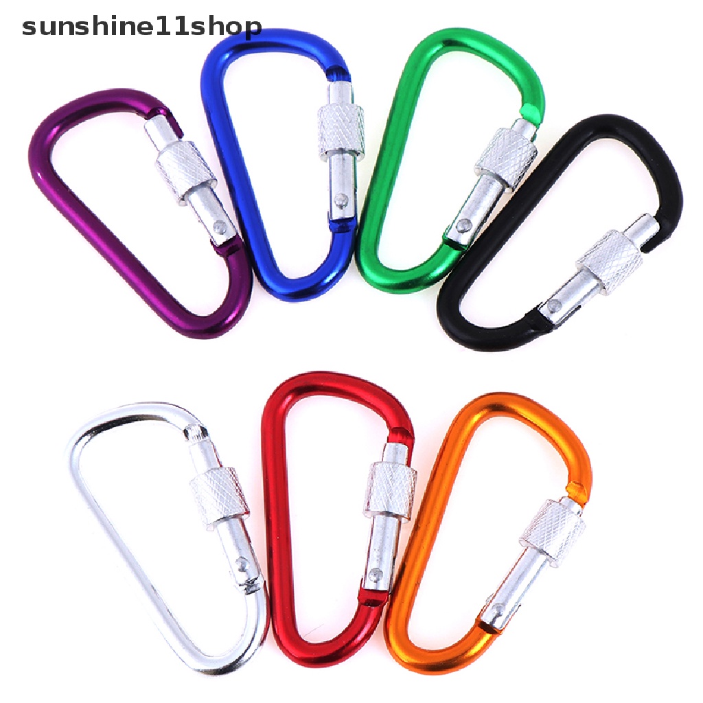 Sho 2pcs Carabiner D-Ring Bahan Aluminum Untuk Gantungan Kunci