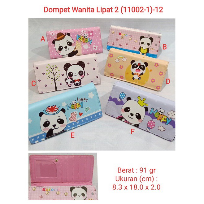 Dompet Wanita Dewasa &amp; Anak2 Lipat 2 ( 11002-1 ) 12 dompet murah