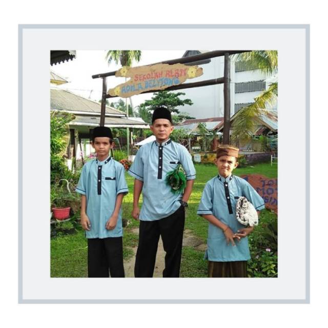 Koko Anak Lengan Pendek Koko Anak Warna Biru Wardah