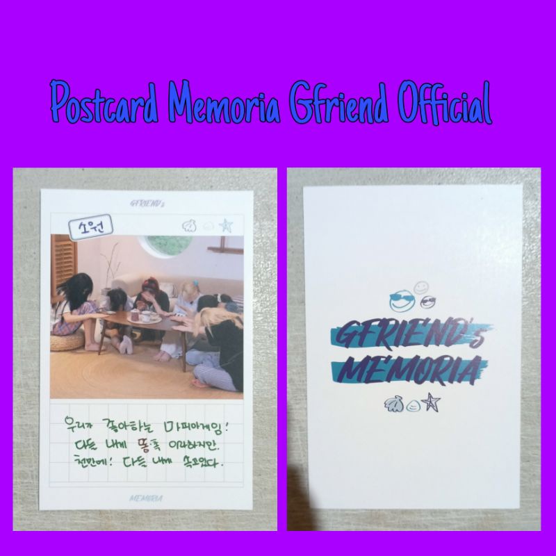 Postcard Memoria Gfriend Official Sowon Yerin Eunha Yuju Sinb Umji Photocard