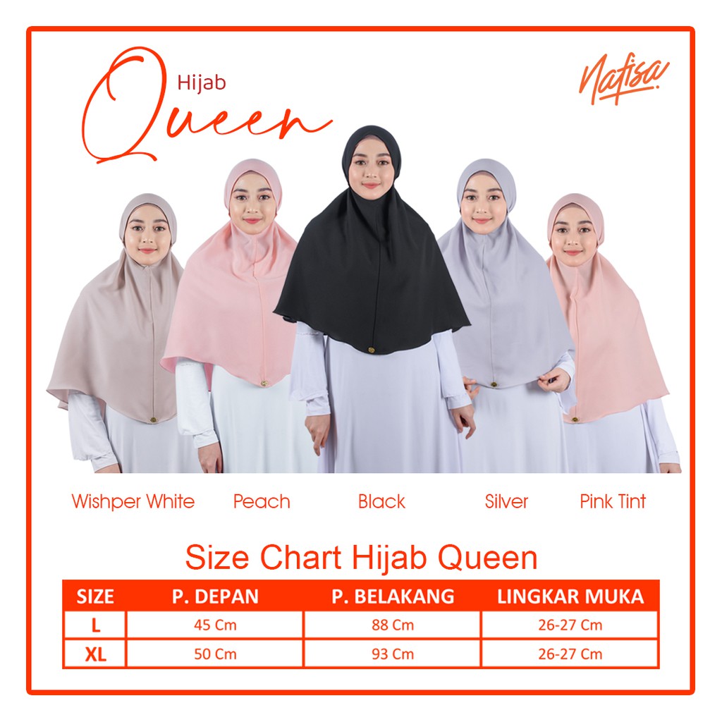 Jilbab Instan Queen - Hijab Instan Tali Premium - Kerudung Nafisa