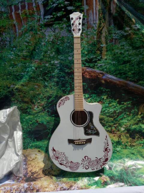 gitar akustik elektrik tuner motif batik
