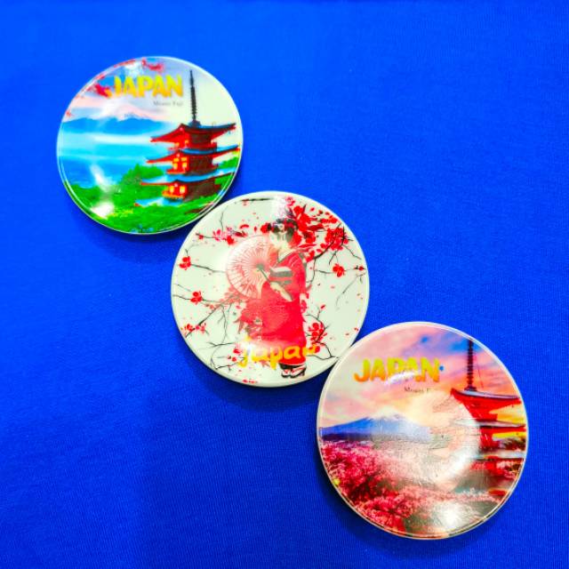 Souvenir jepang pajangan keramik jepang magnetic