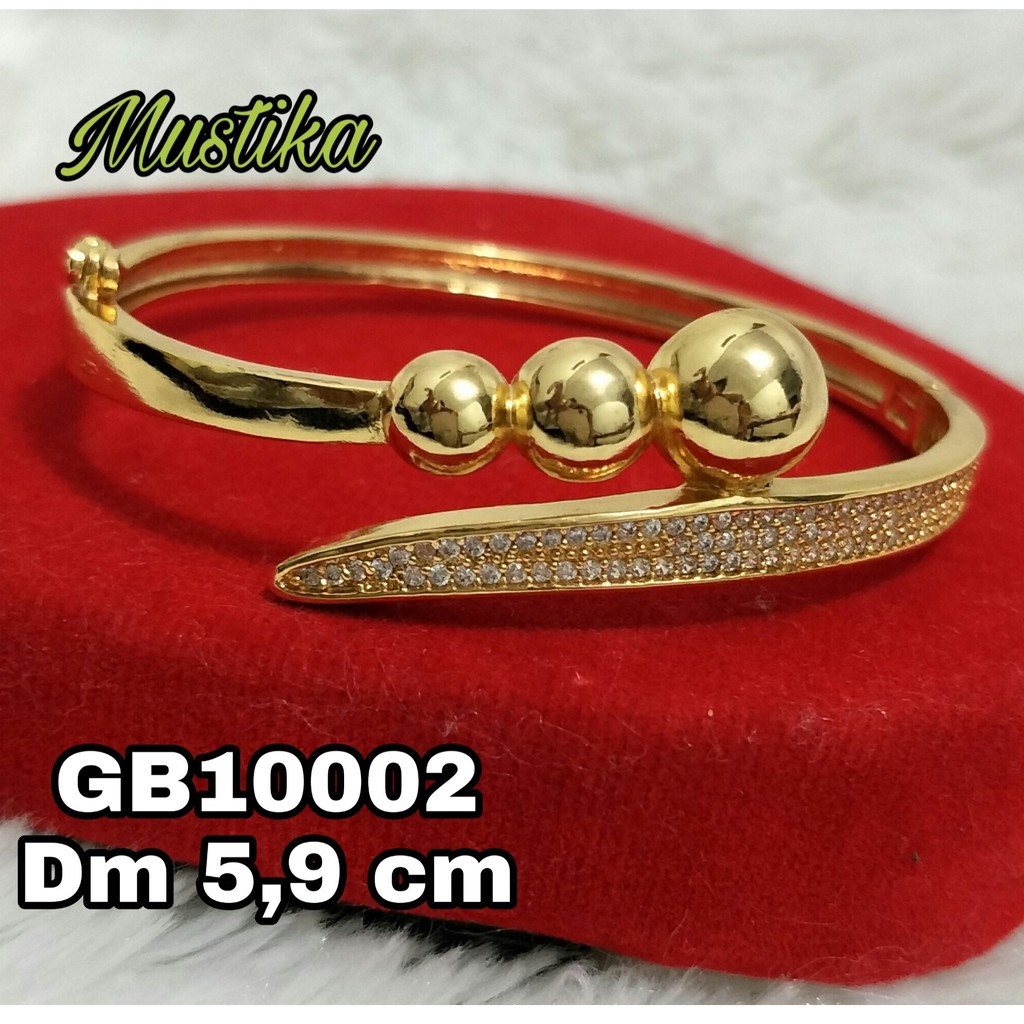 Gelang Bangkok Bangle Bukaan Dewasa - Set Perhiasan Xuping / Lapis Emas 22k