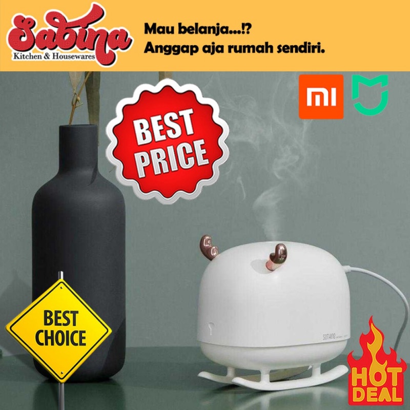 Humidifier Air Purifier Pengharum Udara 260ml Night Light Rusa Xmi