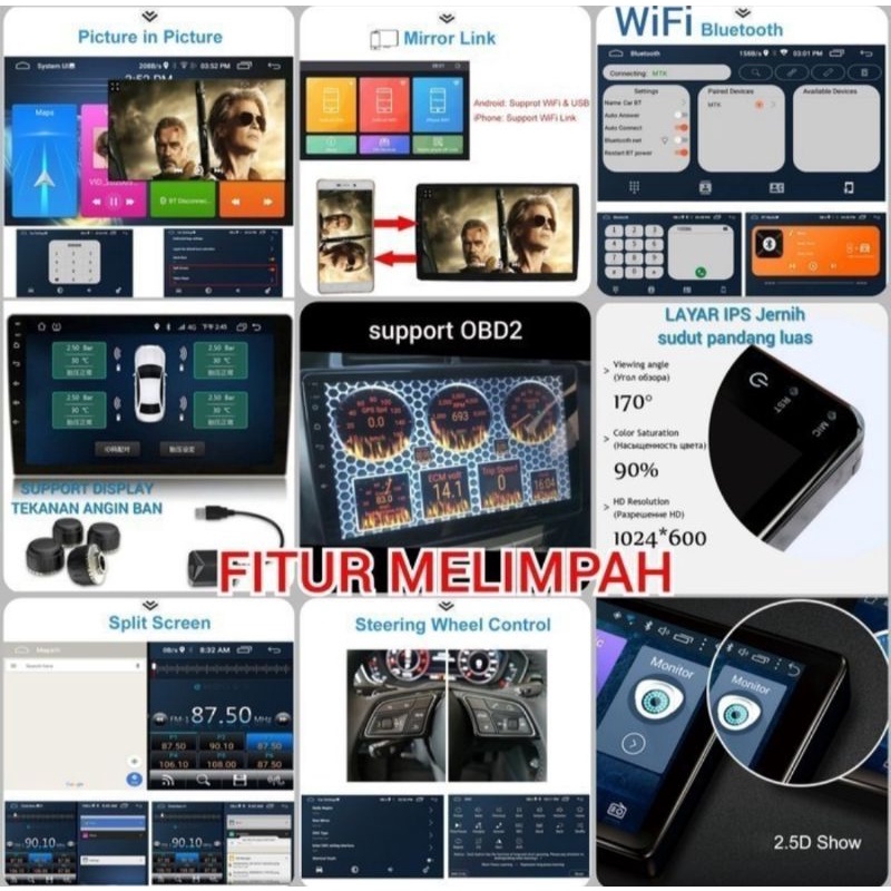 Innova Reborn 2015-up | Headunit Android 10in 2/32gb,Voice Command,Wifi,DSP 32band EQ(Bonus Kamera Parkir & Socket PNP)-5