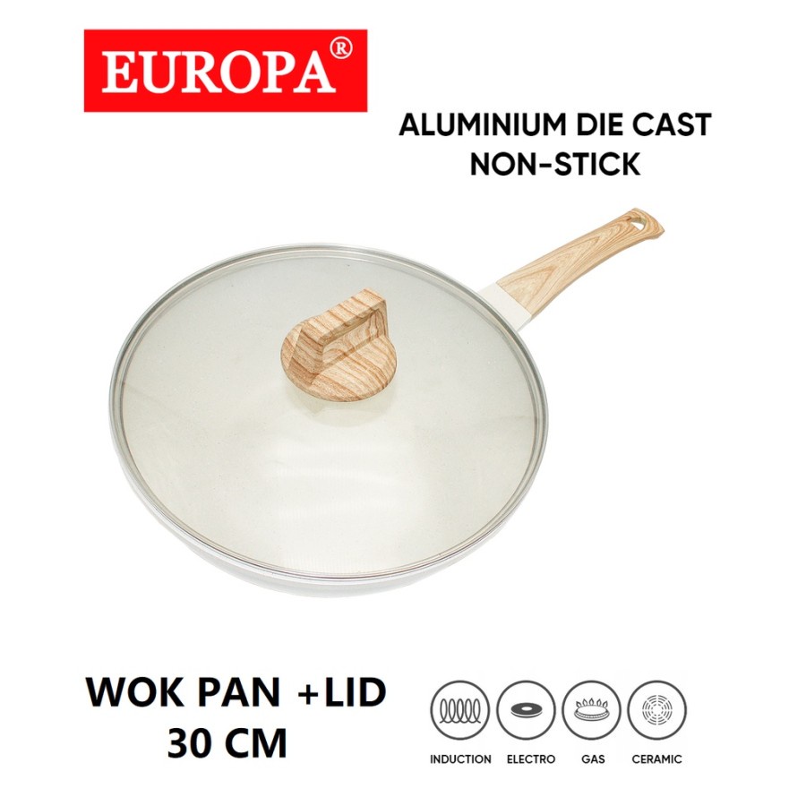 EUROPA Wok Coating Marble Non Stick 30CM