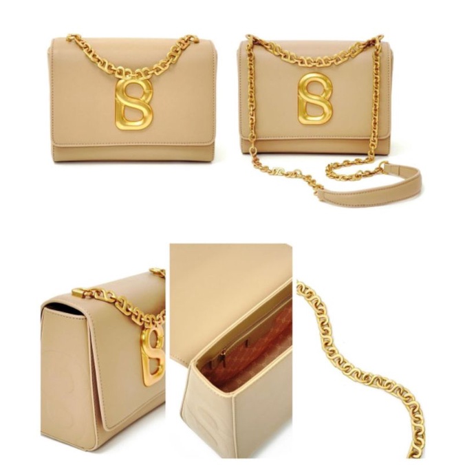 Alva Bag Buttonscarves ( light tan ) - Preloved