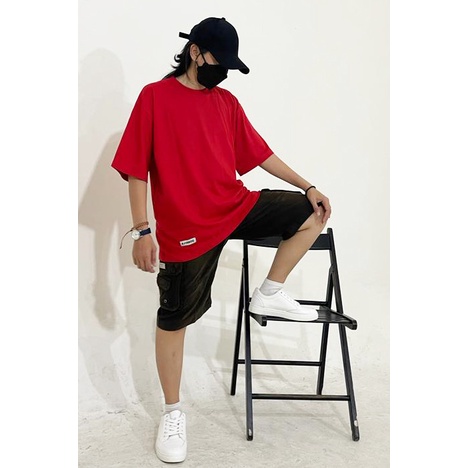 Oversized Plain T-shirt Red / Kaos Oversize Polos Merah