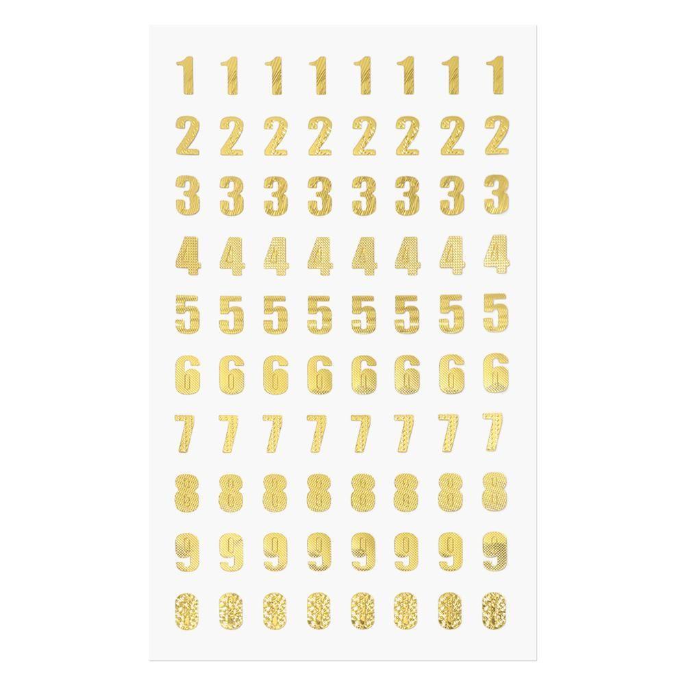 WONDER Number sticker Silver Hadiah Anak Scrapbook Planner Bronzing Pola Notebook Decor Letter