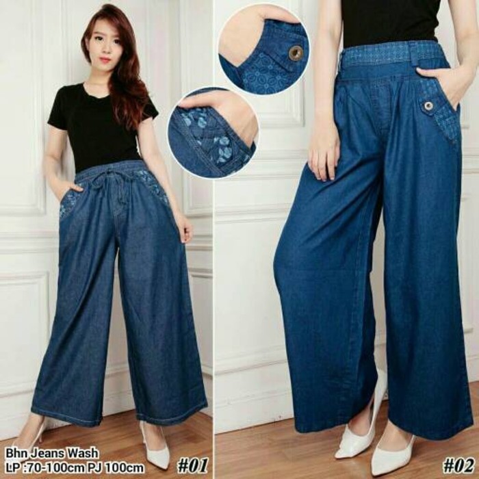 celana Jeans Kulot fioonna long pant knj