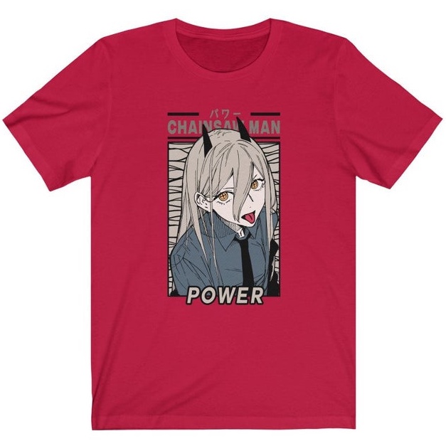 Kaos Power The Chainsaw Man Anime Manga Premium Unisex