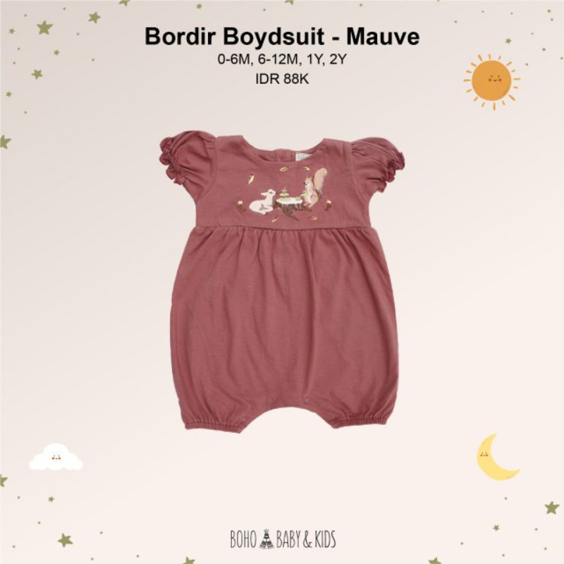 Boho Baby Bordir Bodysuit / Baju Anak Perempuan