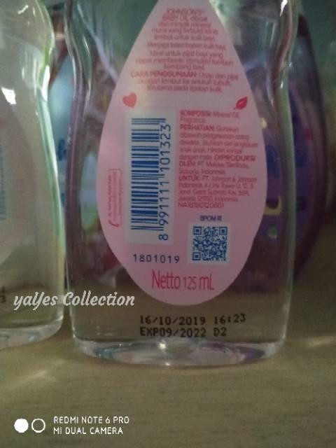 Baby Oil 125 ml Johnson Johnsons Jonson jonsun johnson's massage skin minyak pijat kulit tubuh bayi