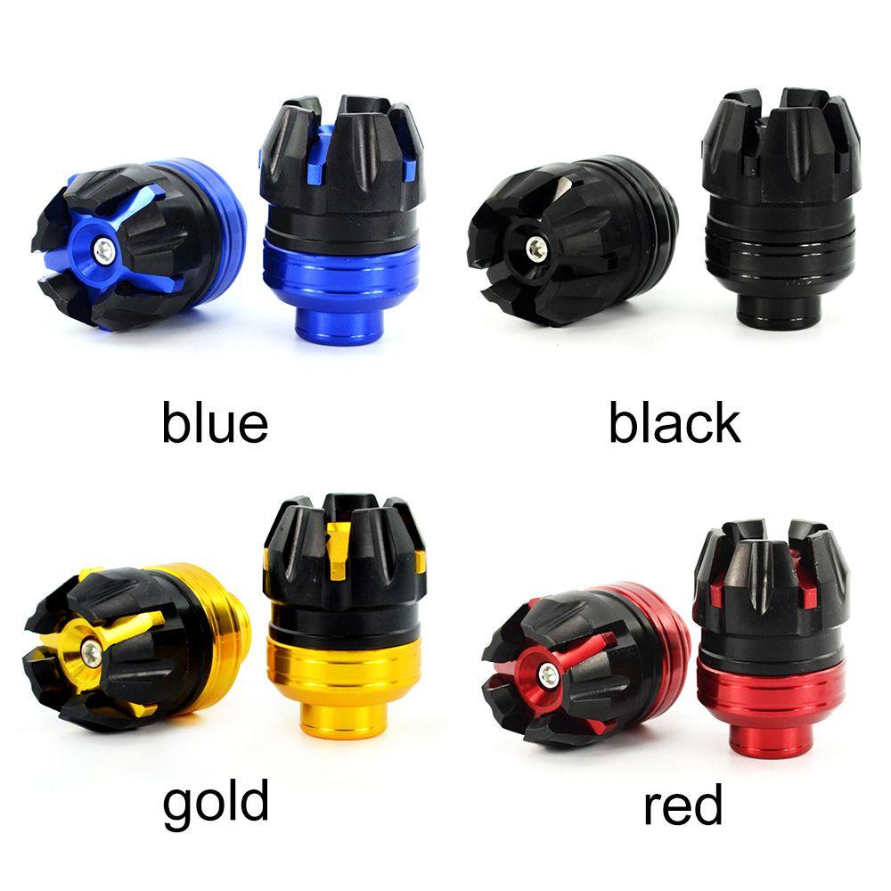 Suyo 2Pcs Pelindung Benturan Roda Garpu Depan Belakang New Cover Pelindung Slider Protector Shock Cup