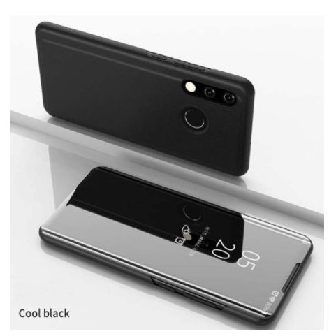 Case Samsung A10s Clear View Standing Flip Cover Mirror Casing Cover