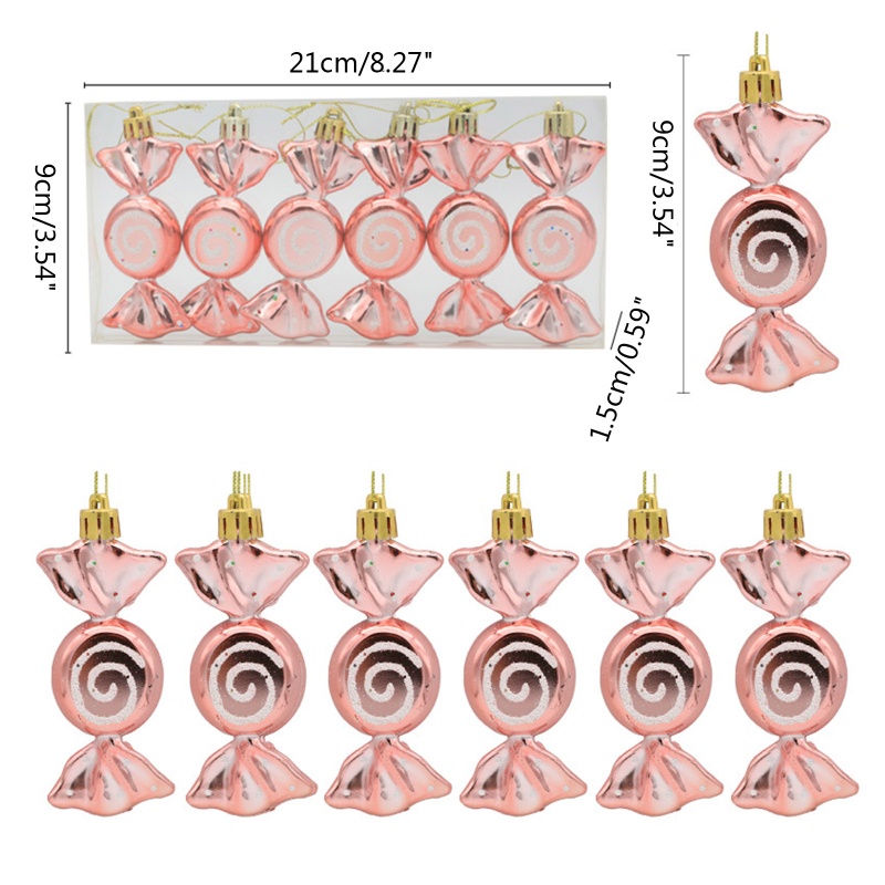 Ornamen Gantung Bentuk Permen Untuk Dekorasi Pohon Natal