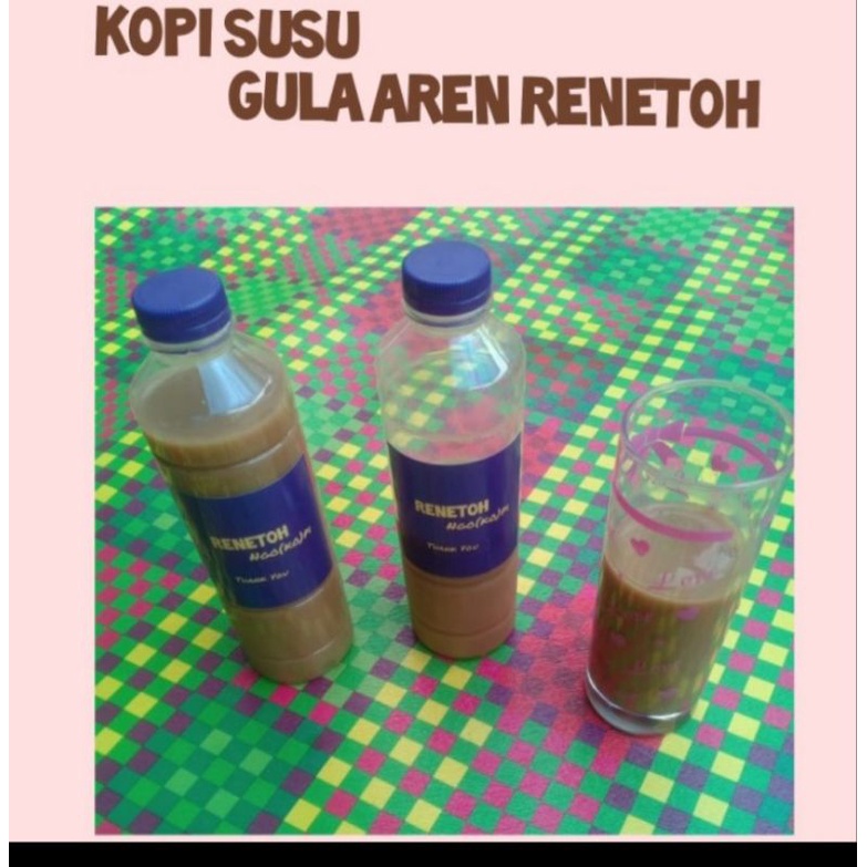 

Kopi susu gula aren 500ml dan 250ml dengan kopi blend pilihan