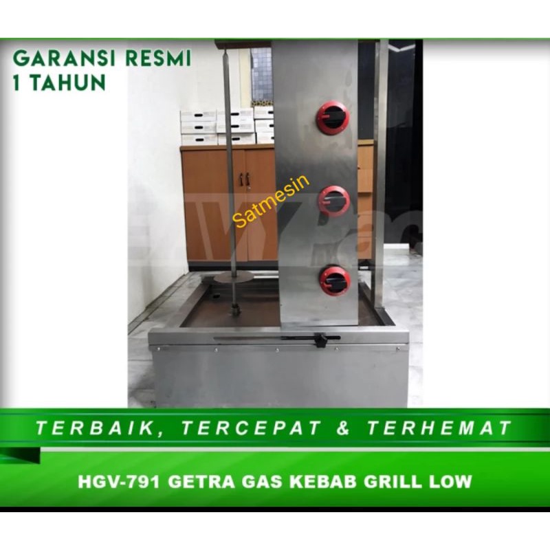 mesin HGV-791 gas kebab grill 3 Burner otomatis getra hgv-791