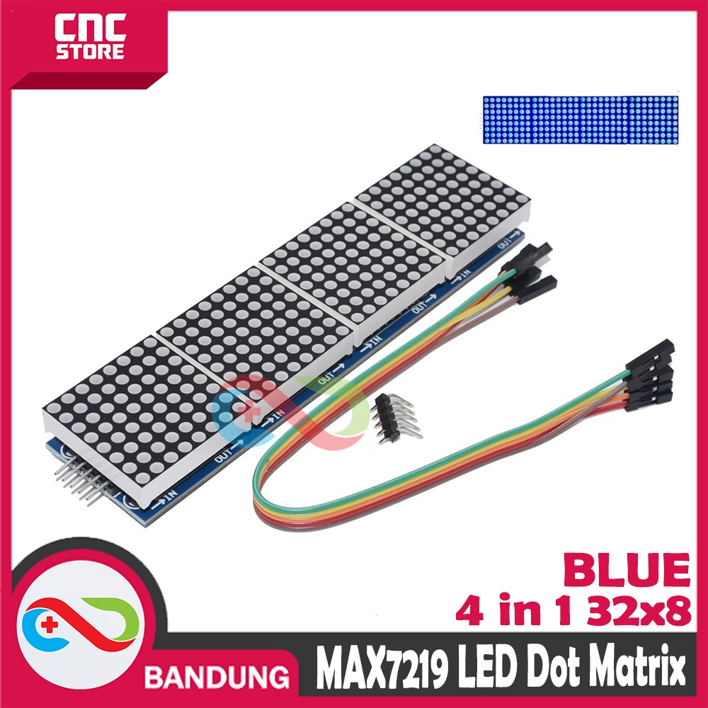 MAX7219 LED DOT MATRIX MODULE 8X8 4-IN-1 32X8 RUNNING TEXT DISPLAY BLUE