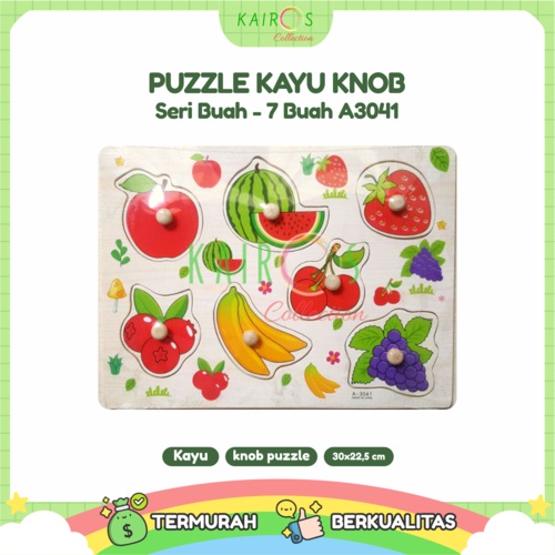 Puzzle Anak Kayu Knob Buah