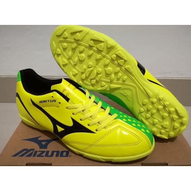 FUTSAL SHOES ORIGINAL GRADE SEPATU FUTSAL MIZUNO WAVE IGNITUS 4 NEON YELLOW - TURF KUALITAS PREMIUM