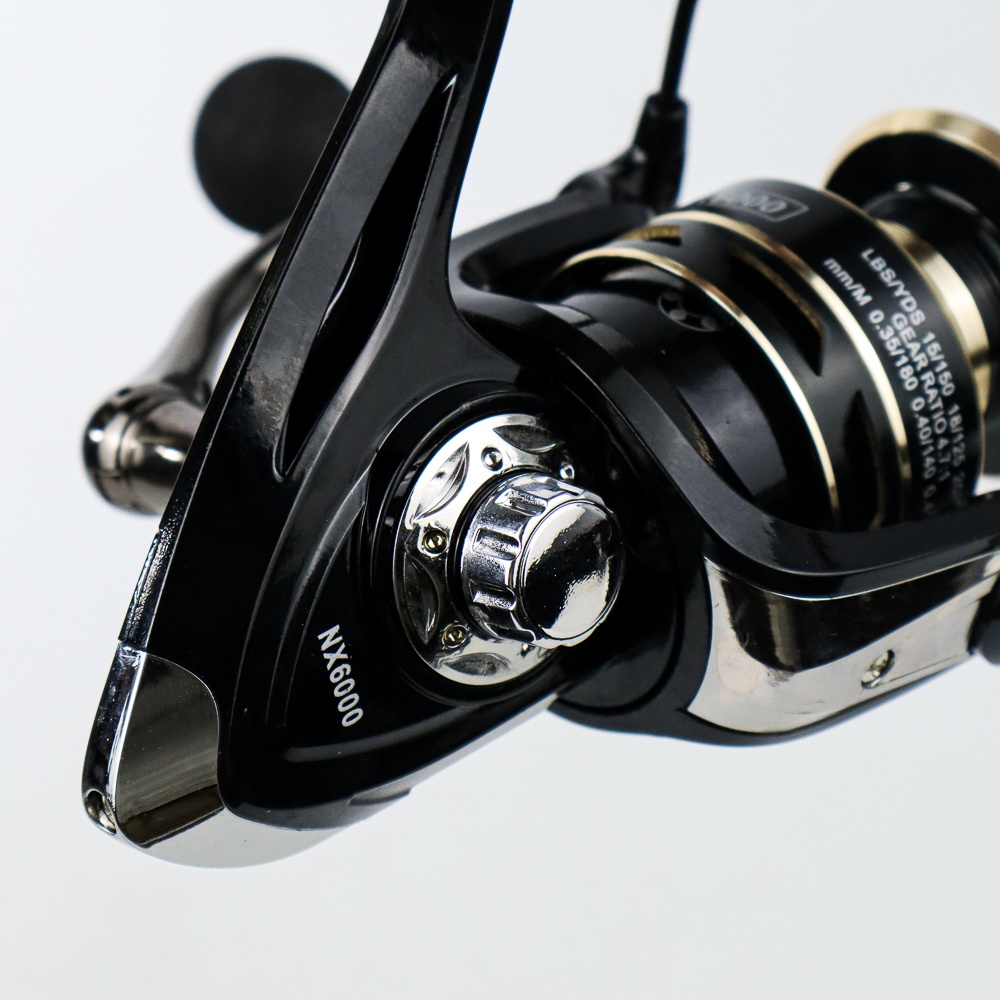 Series Metal Reel Pancing Spinning Fishing Reel 4.7:1 Gear Ratio NX6000 - 7RTHA3BK Black