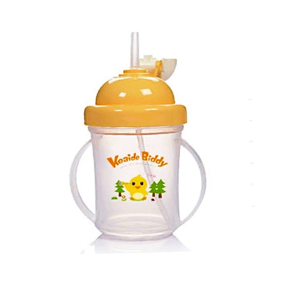 Keaide biddy, Training cup ears bounce straw, 6+ months kd3047 OrangeLemon-180ml (Color may vary)