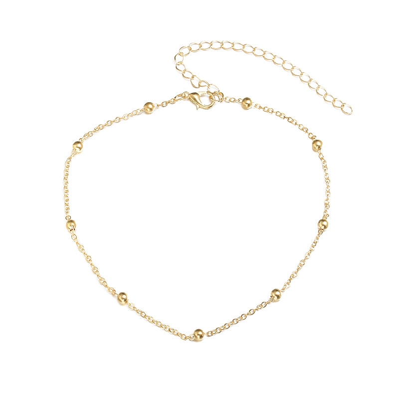 Kalung Manik Bulat Mengkilap Korea Fashion Kalung Sederhana