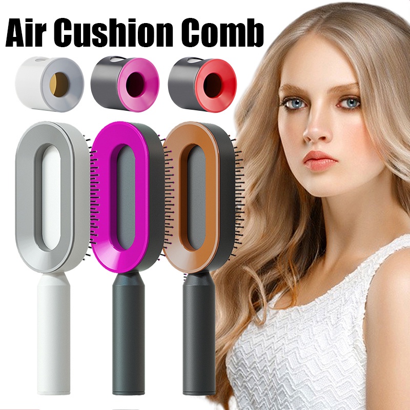 1pc Pressed Airbag Comb Rambut Sisir Plastik Anti-Statis Kulit Kepala Sisir/Alat Styling Salon Tata Rambut